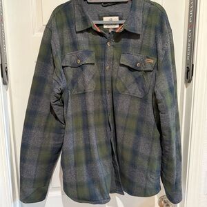 Legendary Whitetails Men's Green and Gray Plaid Shirt Jacket